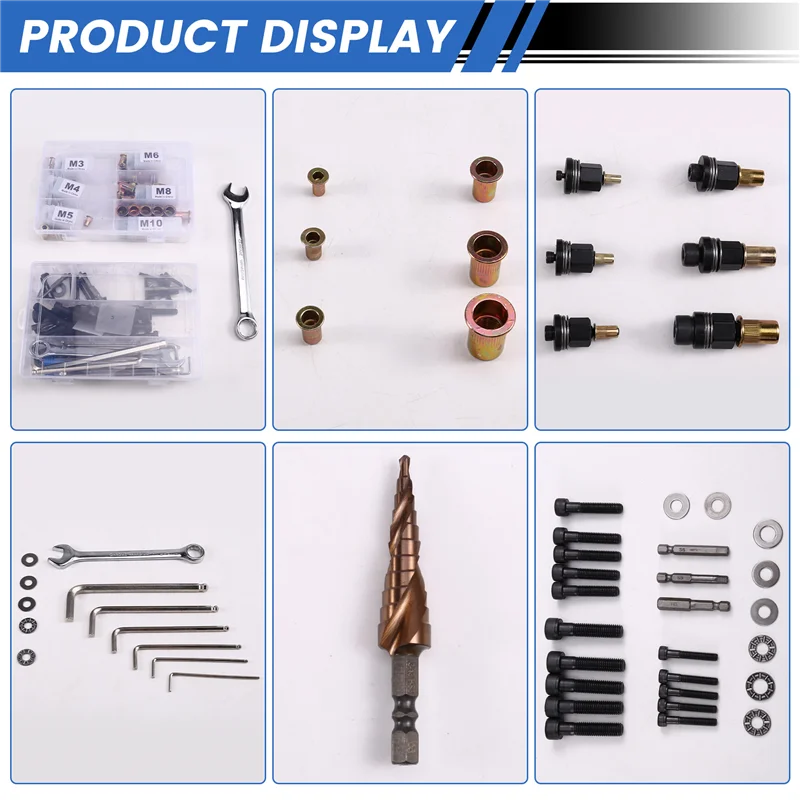 THIVN-Manual Rivet Nut Pulling Tool Riveting Manual Threaded Rivet Pulling Tool Withfemale Rivet Nut Tool Simple Riveting Tool