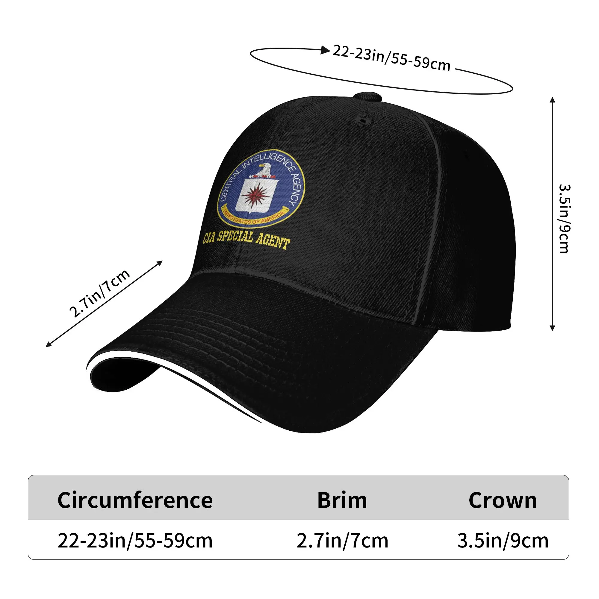 Summer Casual Baseball Cap Central Intelligence Agency CIA  Kpop Rock Trucker Hat For Female Male Sun  Vintage Baseball Caps - view 5