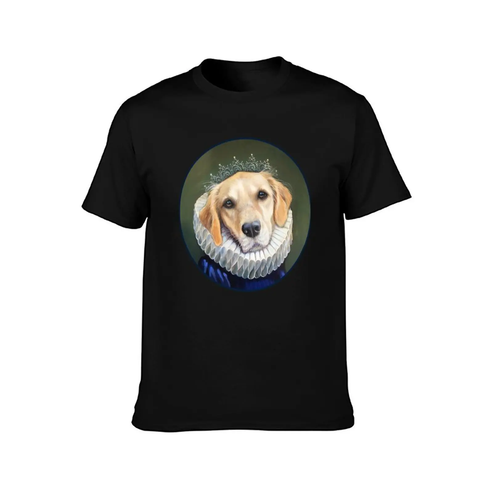 Lady Grace - Golden Retriever Lover Golden Retriever in Elizabethan collar T-Shirt Big and Tall Short Sleeve Tee T-Shirt
