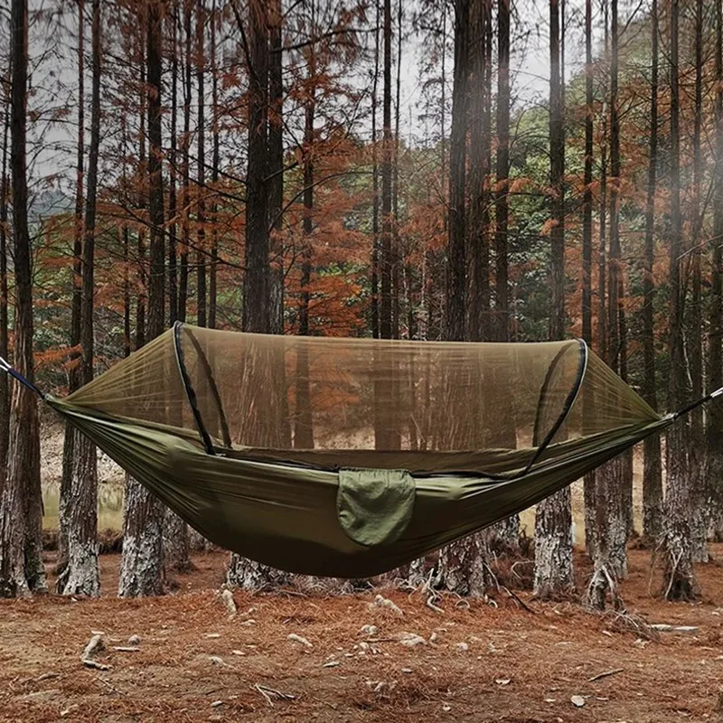 

Hammock Automatic Quick Opening Mosquito Net Outdoor Camping Hammock Swing Anti-Rollover Nylon Rocking Chair