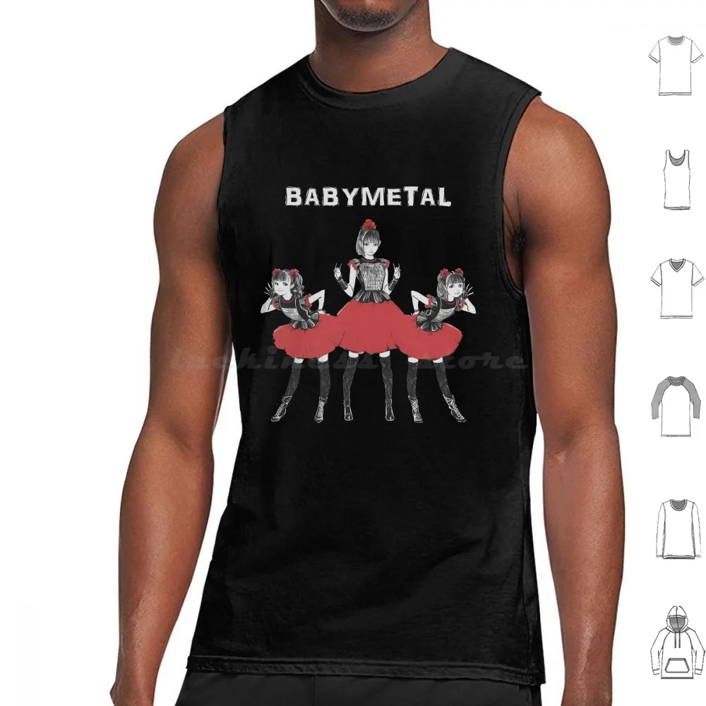 Band Tank Tops Vest Sleeveless Band Japan Anime Music Manga Heavy Metal Moametal Su Metal Momometal Metali Tour 2023