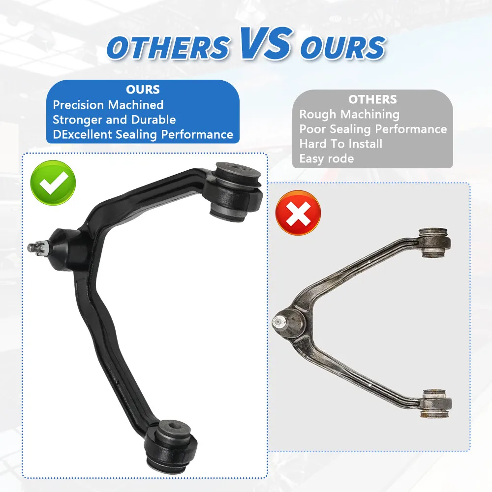 12475485 12475478 15070821 89040375 ذراع التحكم العلوي الأمامي وصلات كروية قضبان ربط لـ 2000-2006 تشيفي سوبربان 1500 4WD أسود #3