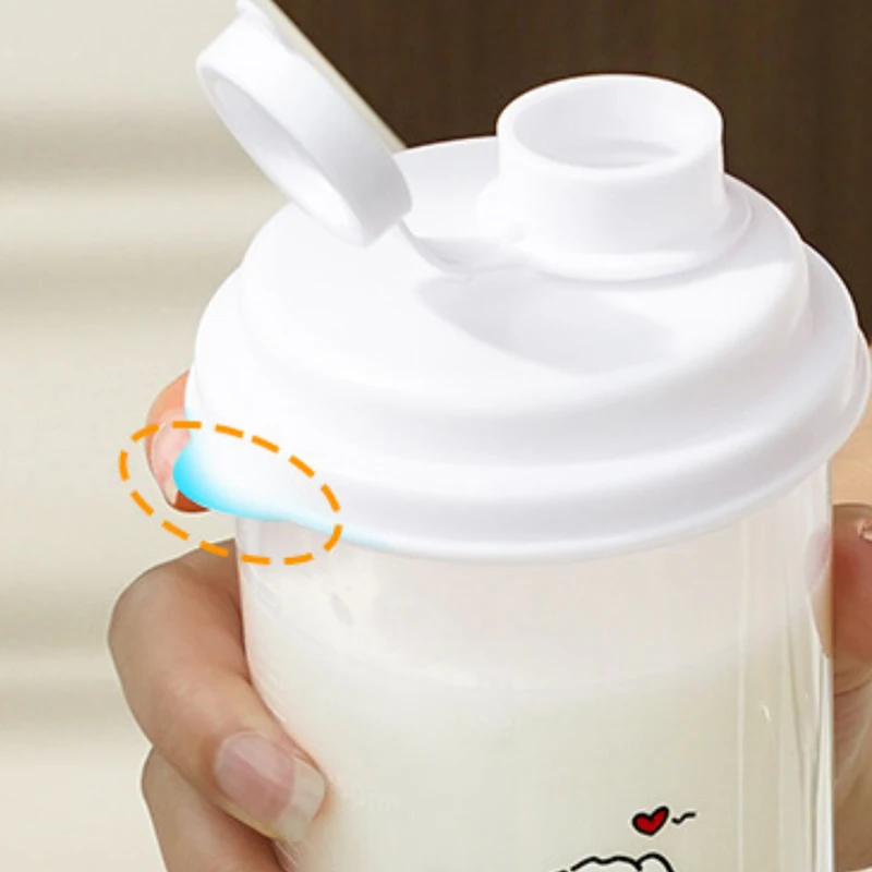 Espresso Cappuccino Latte Bottle With Lid Cartoon Design For Home Barista Kitchen Accessories Plastic Graduated Coffee Cup