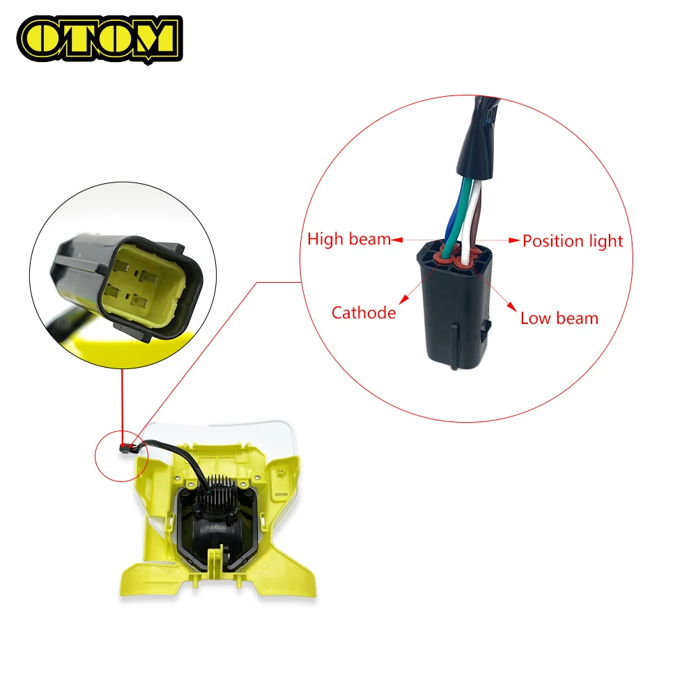 Motorcycle For HUSQVARNA LED Unit Headlight Assembly Headlamp Housing Cover Head Light Mask Guard FE TE 150 250 350 450 501 2024