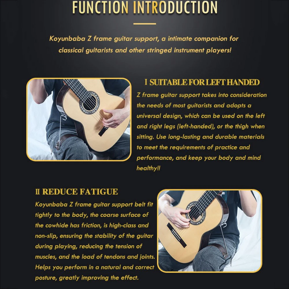 Guitar Support Z-shape Generic Fixed Musician Playing Stand Holder Leg Bracket For Guitar Ukulele Posture Correcting Accessories