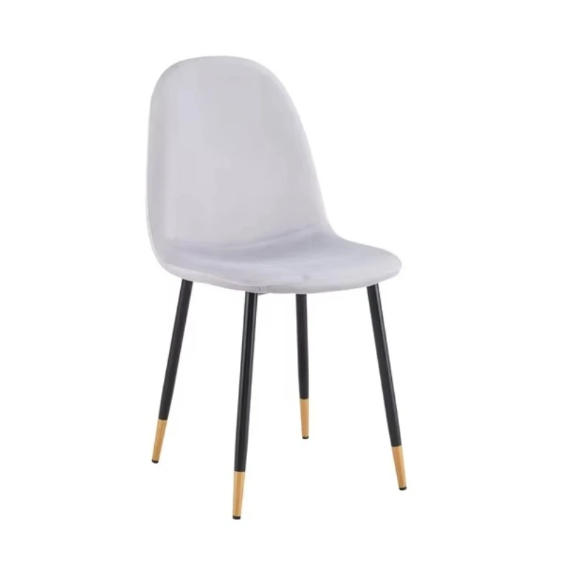 

Fabric dining chair with gold metal legs, suitable for family furniture