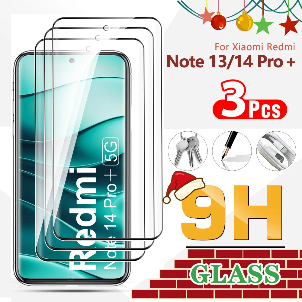 3Pcs Readmi note14proplus 5G HD protective glass For Xiaomi Redmi Note 14 Pro Plus 13 Pro＋ 13ProPlus 2024 screen protector film