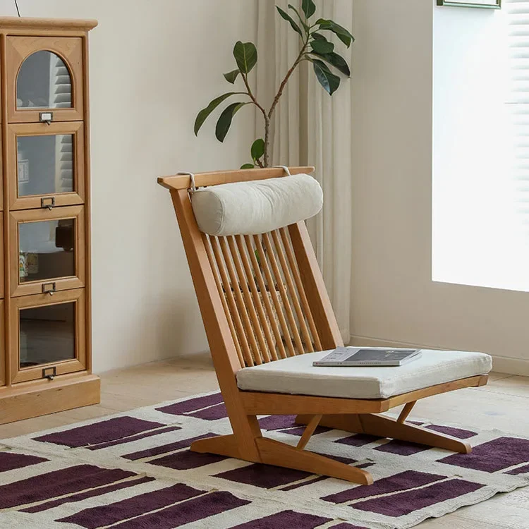 Japanese-style tatami leisure chair, Nakajima George recliner, solid wood sofa chair, and leisure chair on the balcony