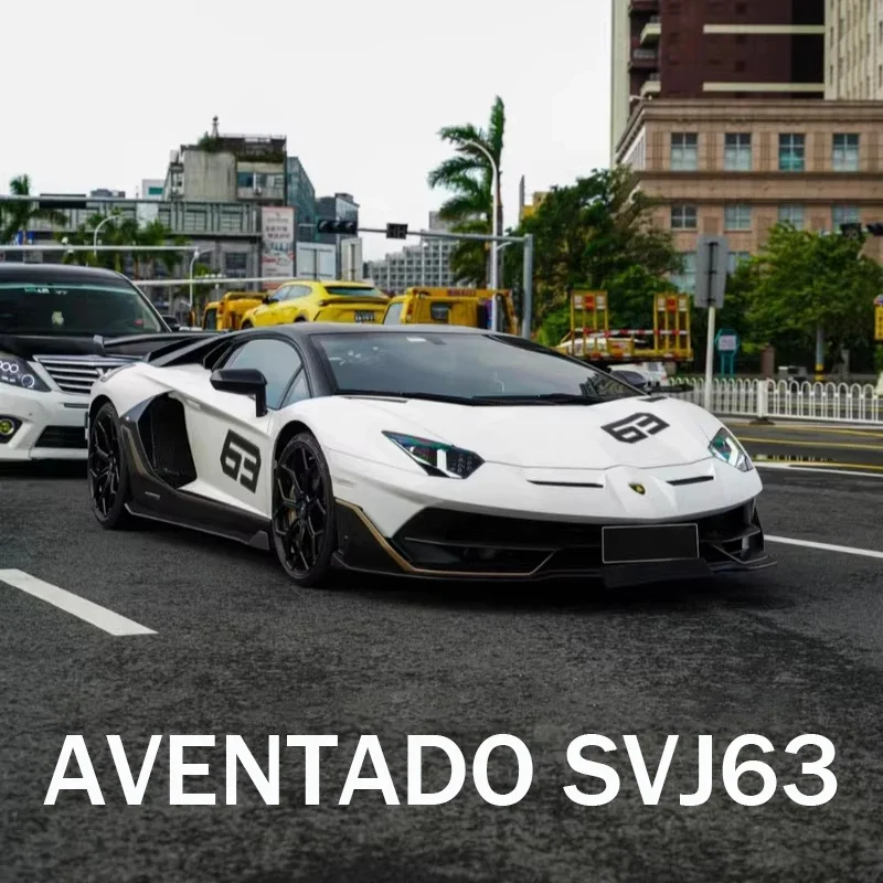 

Aventado SVJ63 Суперкар из сплава 1:24, литая игрушечная модель автомобиля, звук и свет, игрушка, коллекционные предметы, подарок на день рождения