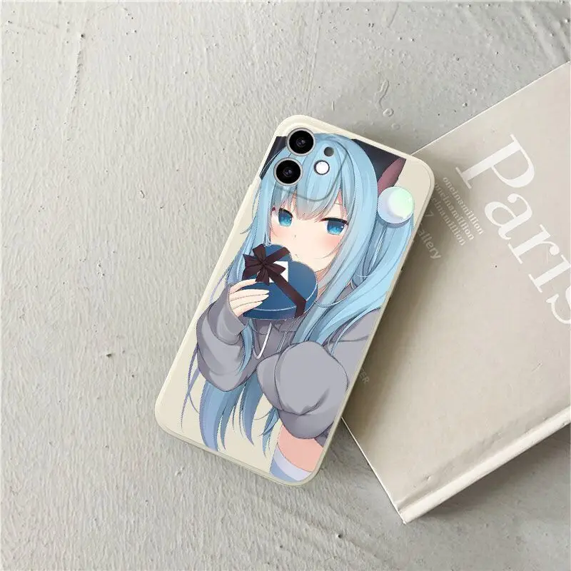 Cartoon girl japanese anime silicone case for iphone 11 14 pro max 13 12 mini xr xs max x 8 plus 7 se 2 se 3 6s phone back cover