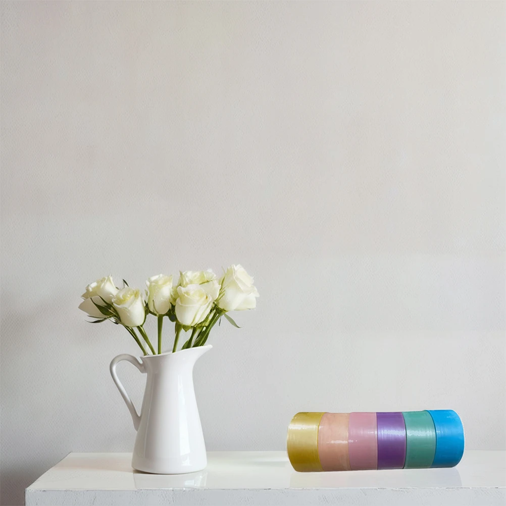 12 قطعة أشرطة كروية لاصقة ملونة لتقوم بها بنفسك شريط كرافت لتململ كرات ملونة أشرطة لزجة تخفيف الإجهاد اللعب #1