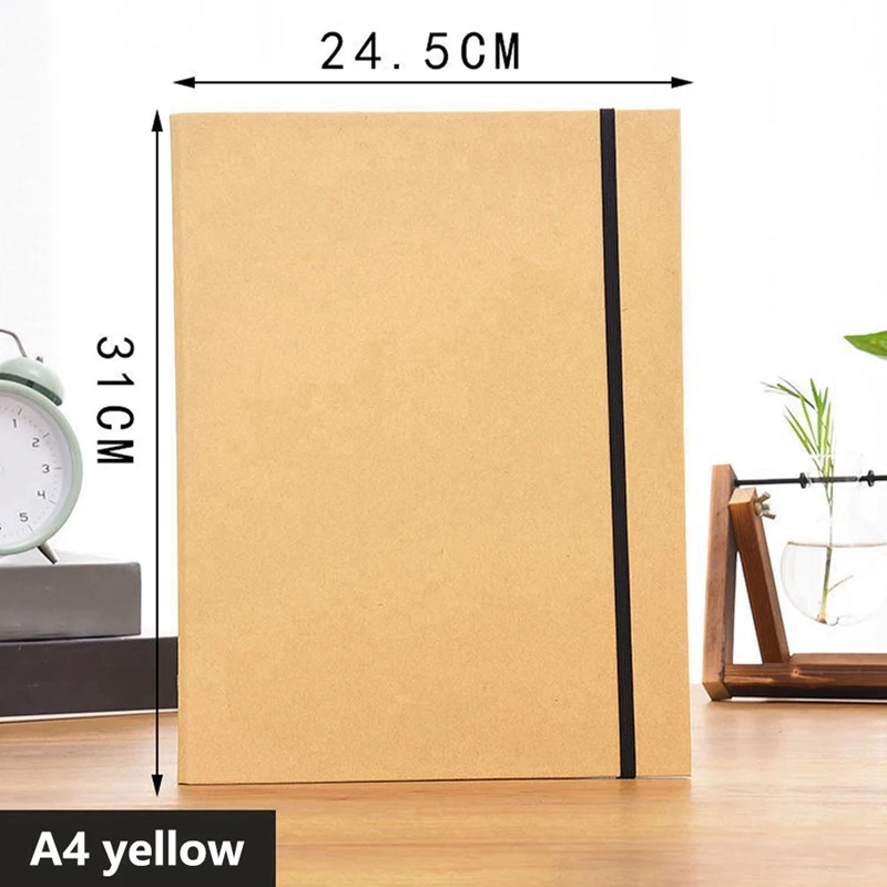 Binder Shell A4 Retro Strap Notebook Grid Notebook Grid Inner Page Detachable Paper A4 Binder Office Advanced Business Notebook