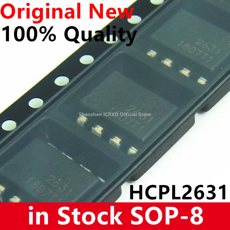 10PCS/LOT HCPL2631 2631 HCPL-2631 A2631 SOP-8 High-speed optocoupler