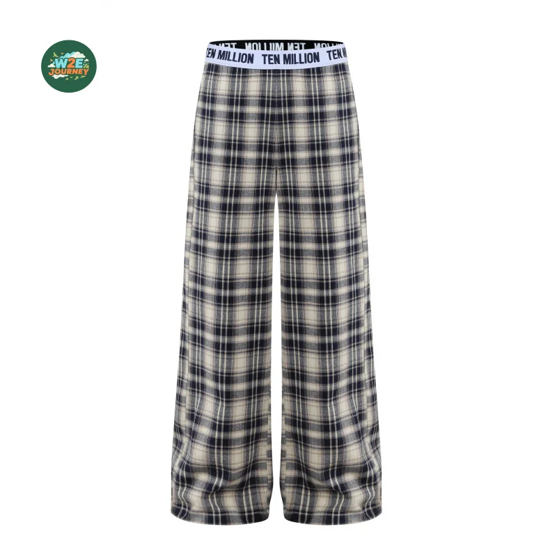 W2EJOURNEY EU US Size Luxury Quality Men Casual Pants Y2K Letter Waist Street Summer Oversize Casual Pants