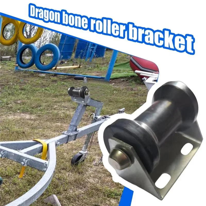 

XSXS-Rubber Wheel 4 Inch With Bracket Marine Bottom Accessories For Yacht Speedboat Trailer