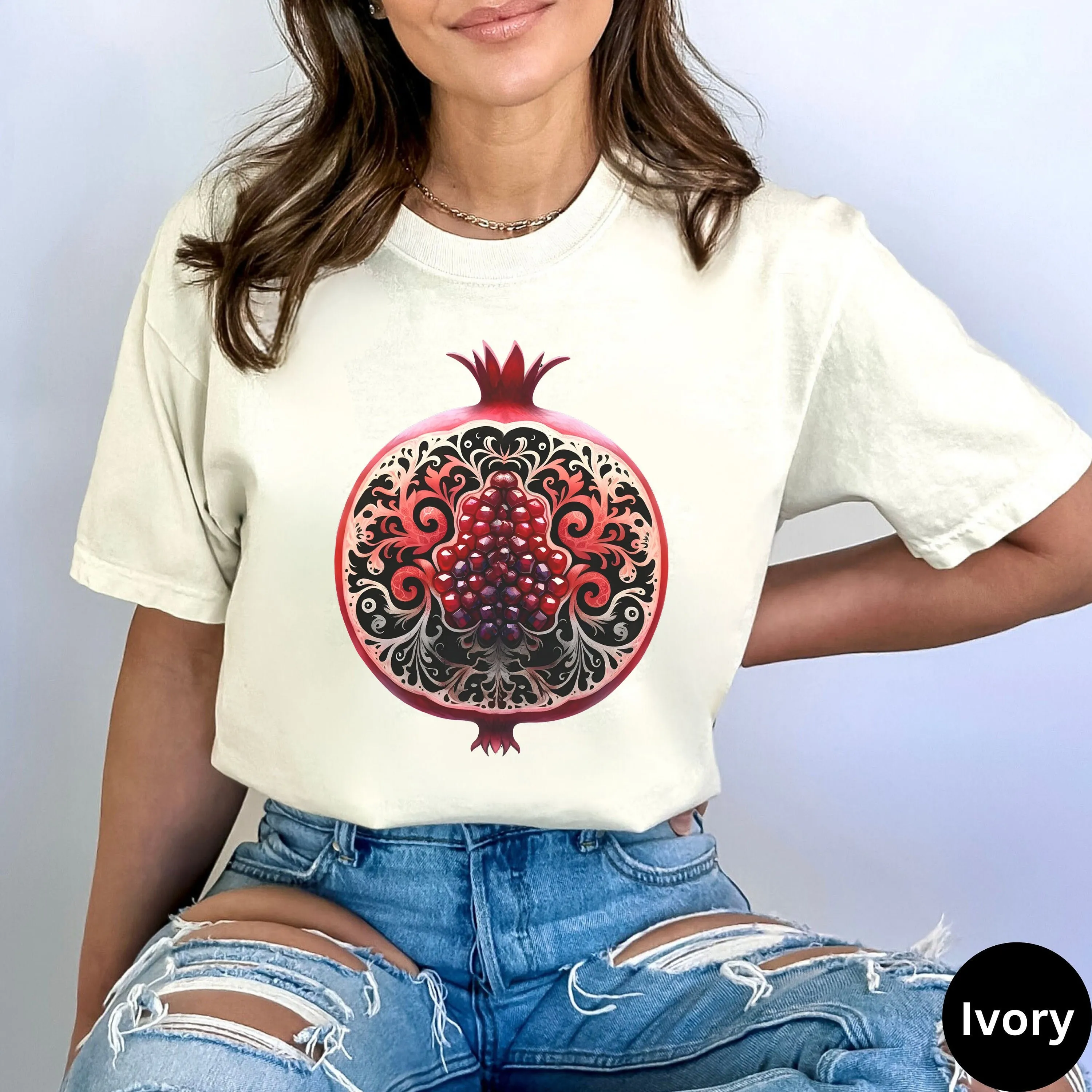 Persephone Pomegranate T Shirt S For Booktok Gardening Person Greek Goddess Mythology Lover Aesthetic Cottagecore Fruit