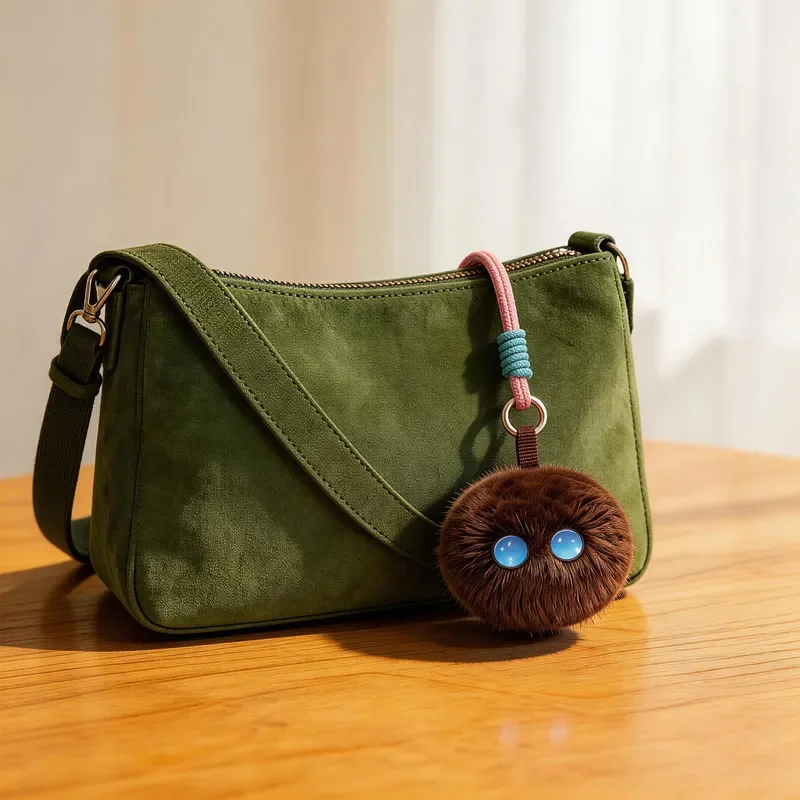 Six-color Plush Ball Voice Interactive Robot Pendant Woven Lanyard Bag Decor STEM Kids Educational Gift