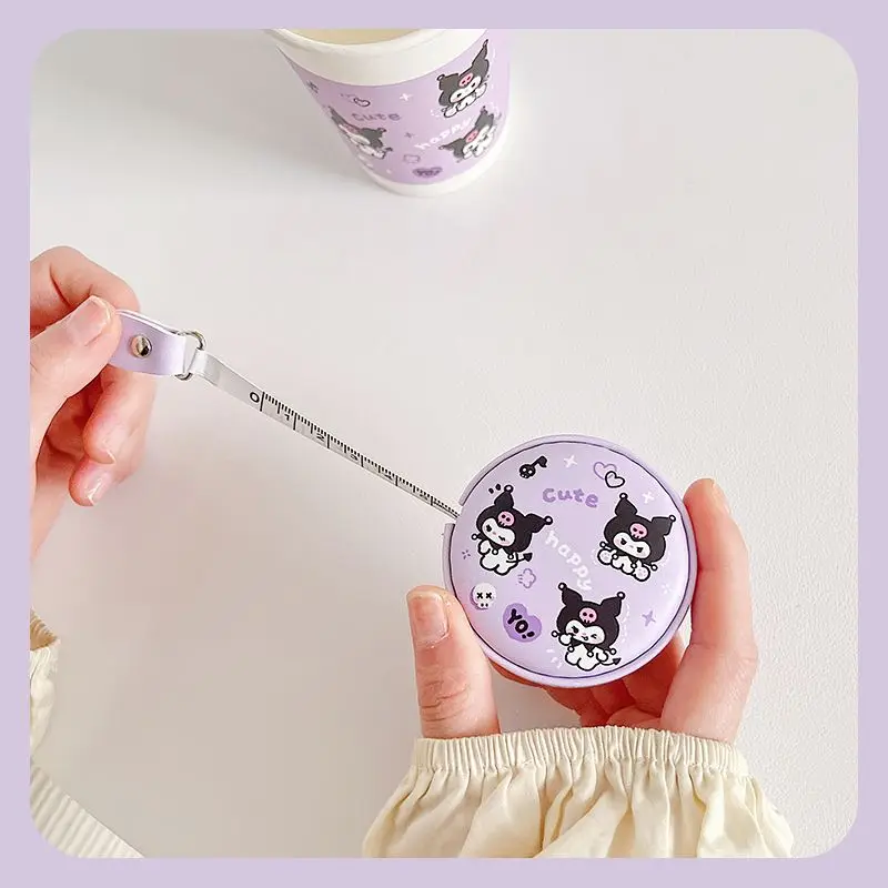 Sanrio Kuromi Kawaii Tape Measure Portable Size Measurement Clothes Soft Measure 2 Meter Mini Small Ruler for Home Use