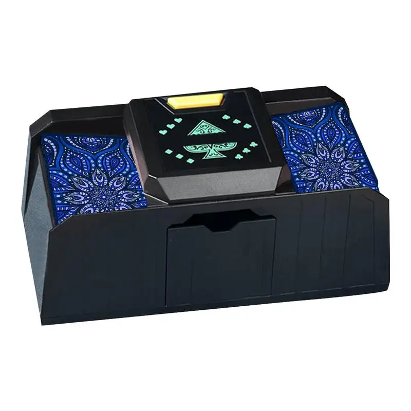 

Card Shuffler Machine 2-Deck Casino Card Shufflers Auto Card Shuffler Machine For Casino Card Game Poker Blackjack Texas Hold'em