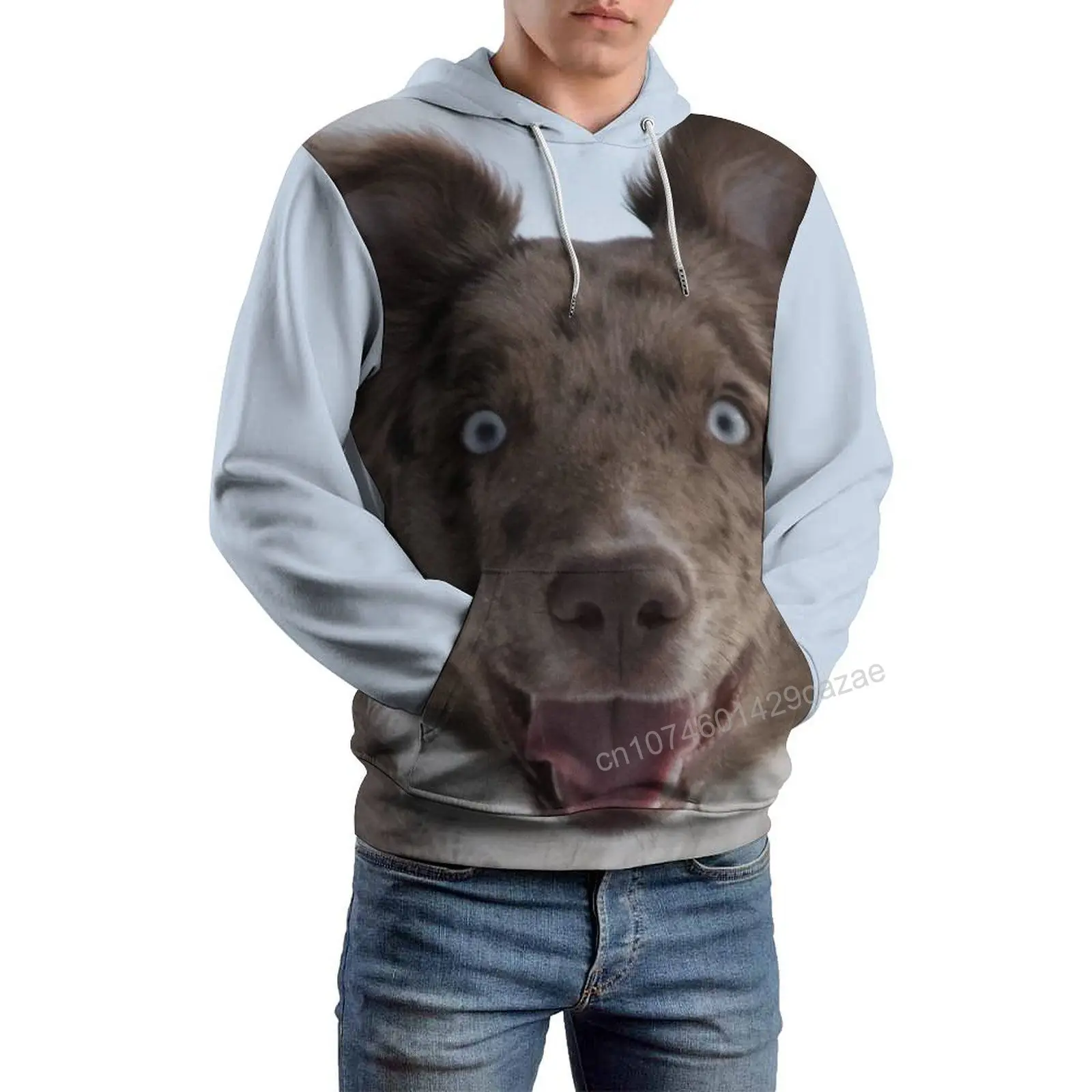 Dog stick out tongue Funny 3D Hoodie Polyester Cool Men Women Harajuku Sweatshirt Unisex Casual Pullover Hoodies