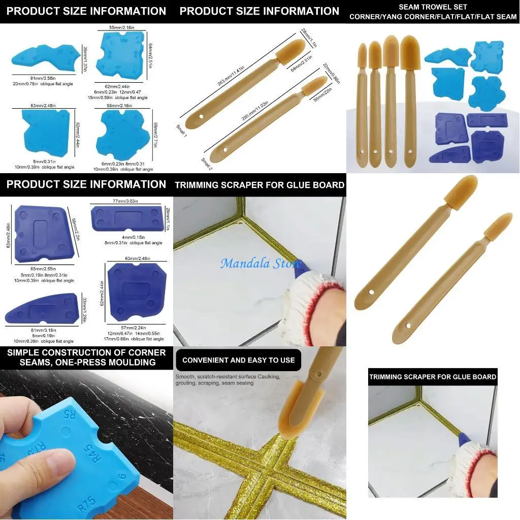 

U2JC Grout Caulking Tip Applicator Hand Caulking Tool for Bathroom Kitchen Floor