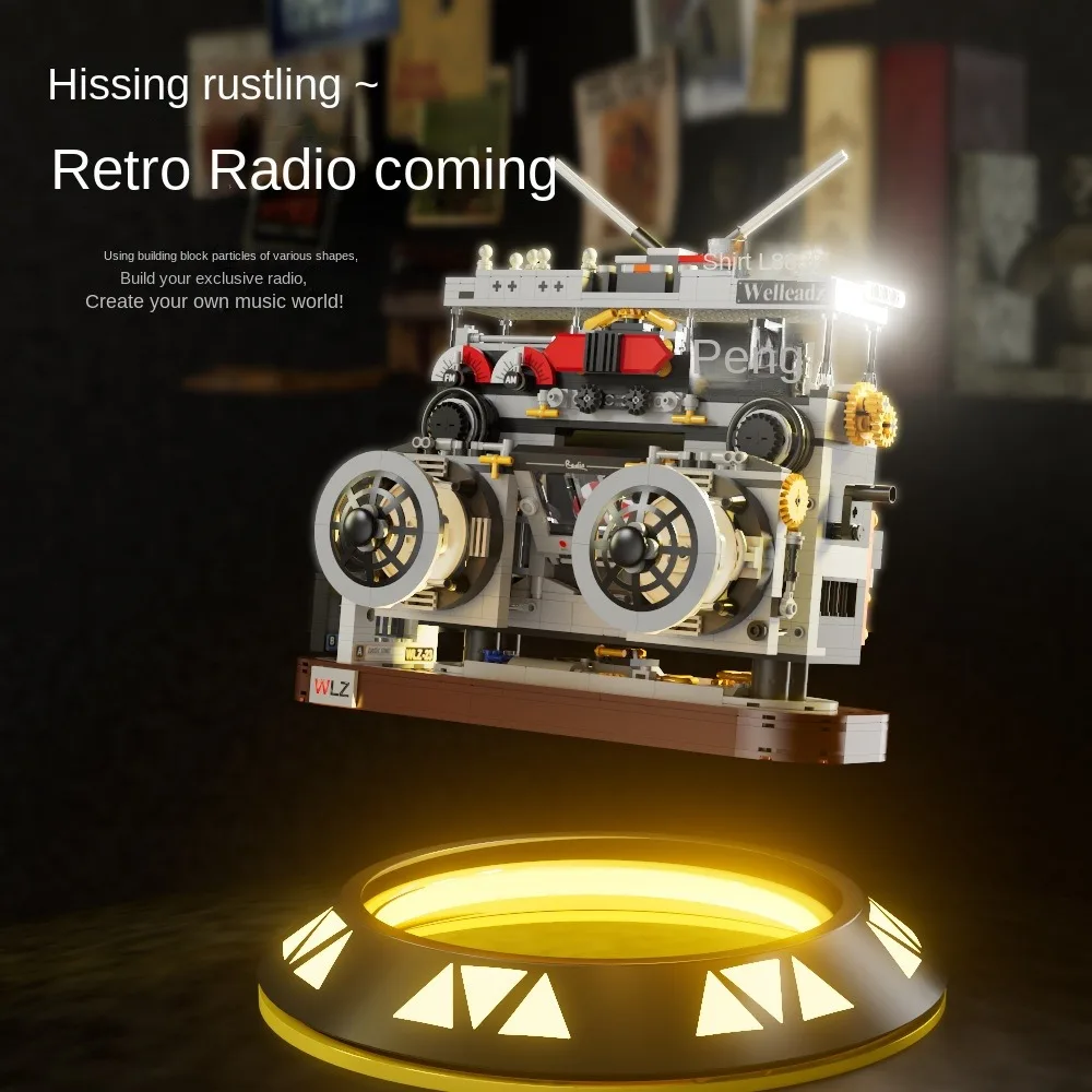 كتل بناء الجسيمات الصغيرة للأطفال ، محاكاة الراديو الرجعية ، تجميع الكاميرا الإبداعية ، لعبة اللغز ، بالجملة