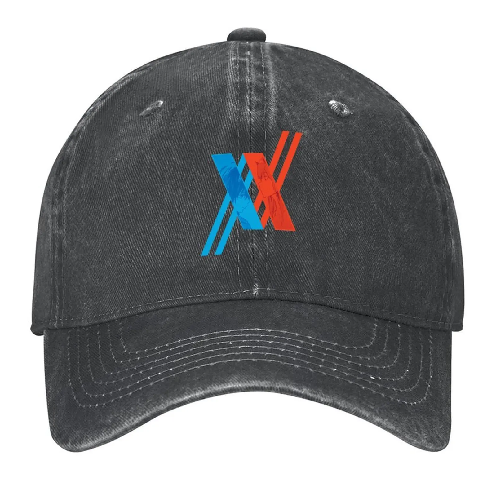 

Darling in The FranXX Logo, Hiro and Zero Two (002) Baseball Cap hard hat Winter hat hats for men designer cap Hats Woman Men's