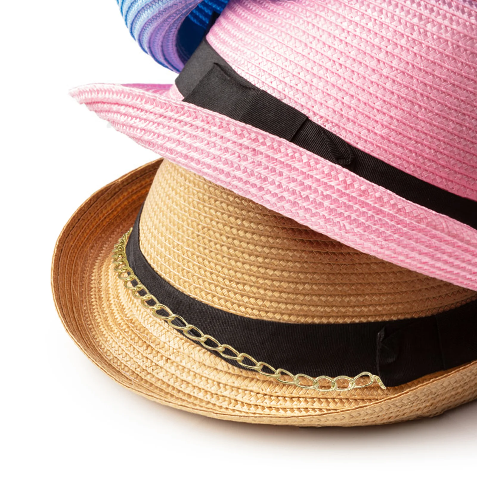 

Chain Cap Mesh Hat Chain Decors Hat Decorations Billed Chains Bill Decor Metal Chains Baseball Cap Trucker Accessories