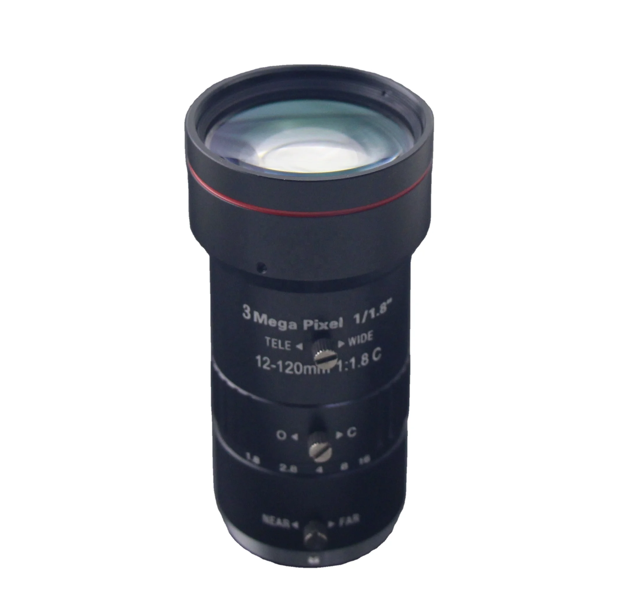 

1/1.8" C Mount 10X Zoom Manual Iris Lens 12-120mm