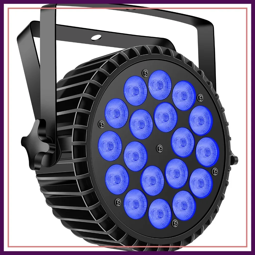 

18x12W RGBW LED Uplights Stage Lighting DMX Sound Activated for Party DJ