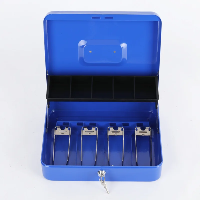 กล่องเก็บเงินแบบใช้กุญแจ กล่องเก็บตั๋ว ป้องกันการโจรกรรม กล่องเก็บเงินแบบพกพา กล่องฟิวส์ขนาดเล็กสำหรับใช้ในบ้าน