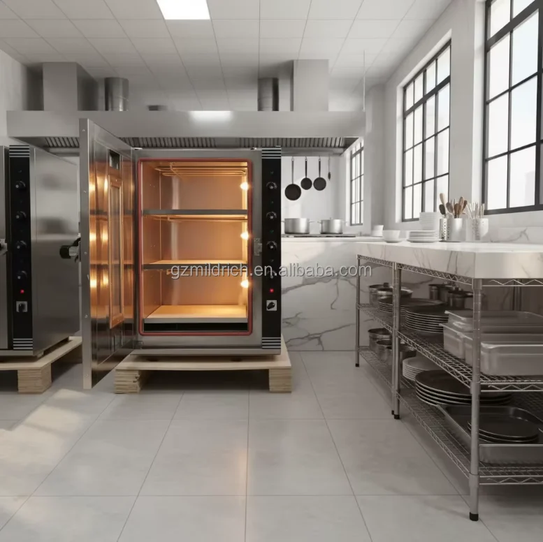 Commercial electric stone oven with steam function, three-layer three-layer baking pan for quick baking