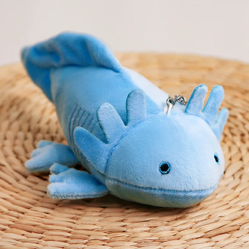 22 cm kleiner Axolotl-Plüsch-Schlüsselanhänger, Mini-süßer Salamander, Stofftier, Stofftier, Newt Kawaii, Taschenanhänger, Dekoration – Detail 10