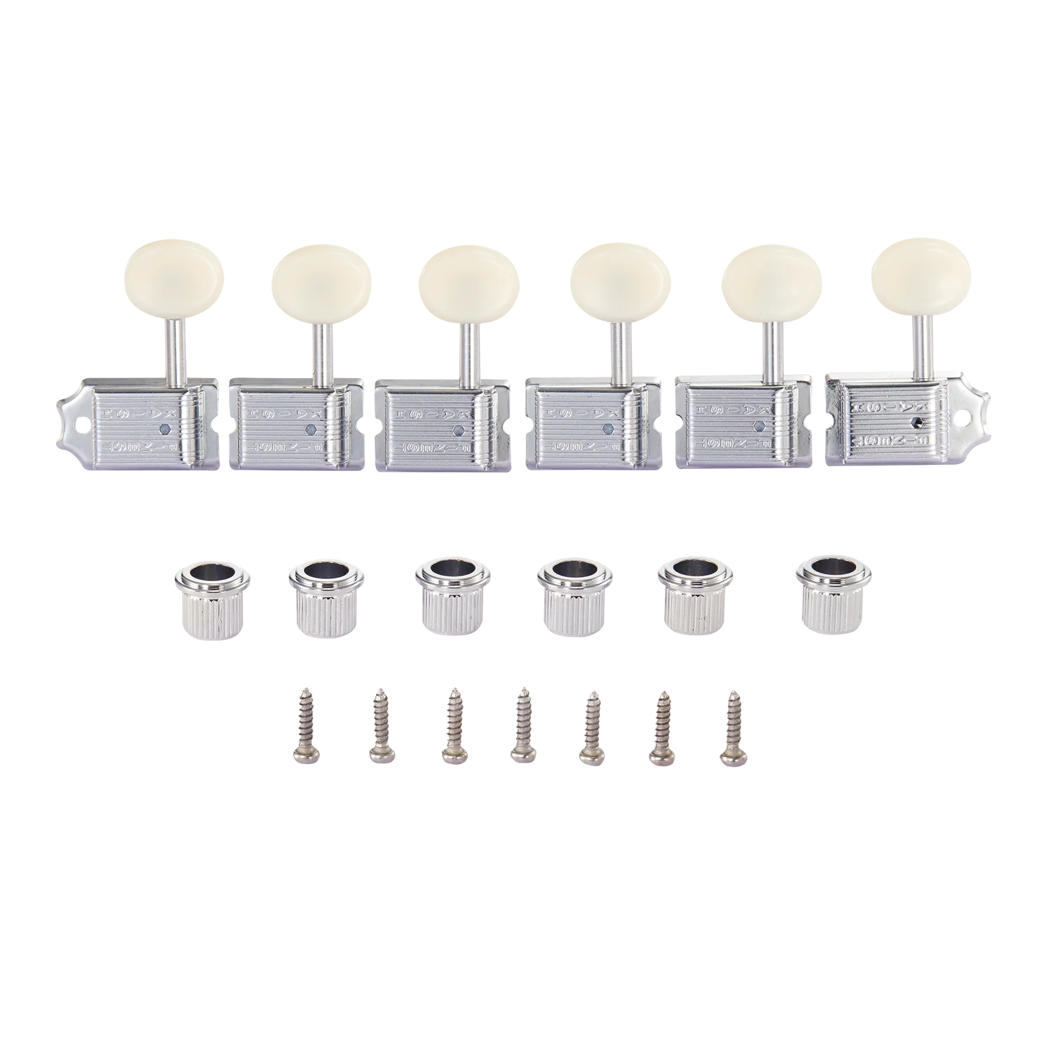Lefty Split Shaft Vintage Guitar Tuning Keys Tuners Left Handed Machine Heads with Metal/Plastic Oval Button for Strat TELE
