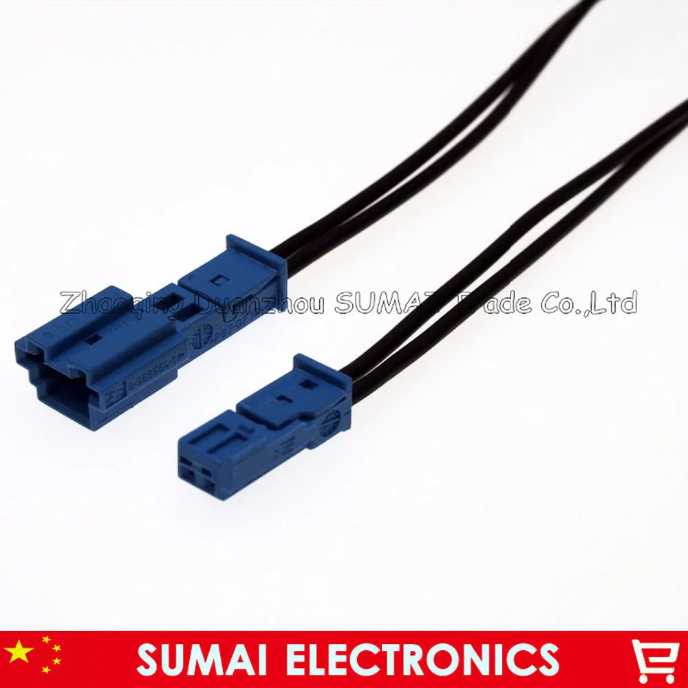 Good quality blue Car Speaker plug,Auto stereo plug,Car lamp connector with 10cm cable for BMW X1 X3 X5 car ect.