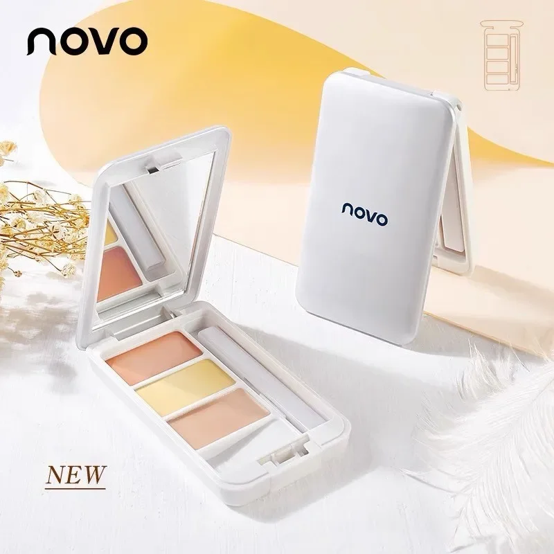 Maquillaje NOVO corrector de dos colores marcas de acné ligeras y impecables pecas ojeras bolsas debajo de los ojos manchas que cubren maquillaje de belleza