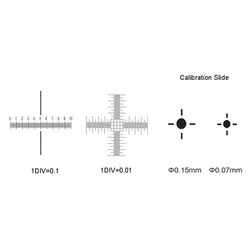 0.01mm Microscope Stage Micrometer Cross Dot 0.01mm Microscope Calibration Slide Ruler