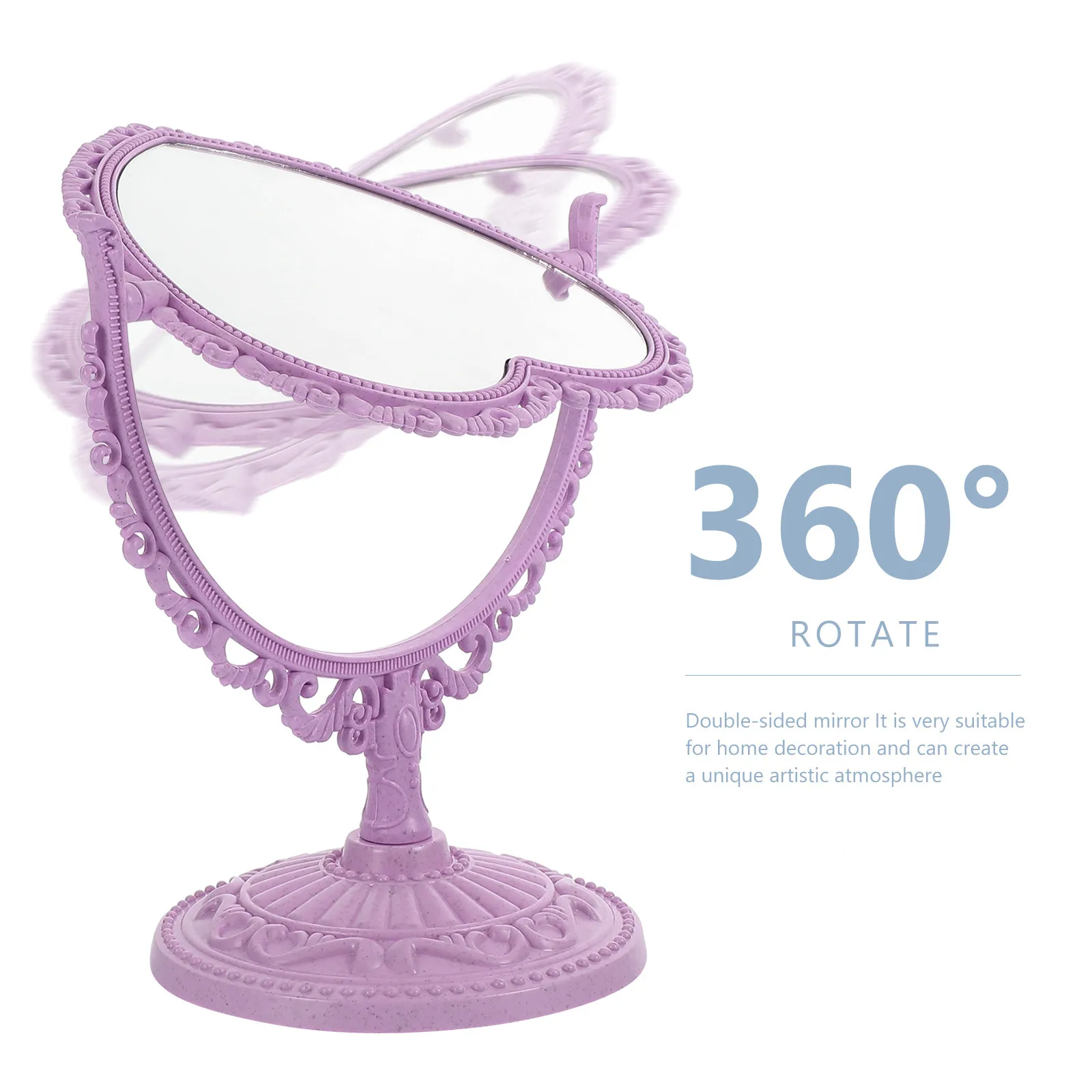 

Набор из 2 винтажных двусторонних настольных зеркал для макияжа с устойчивой подставкой для красоты, бритья и укладки волос