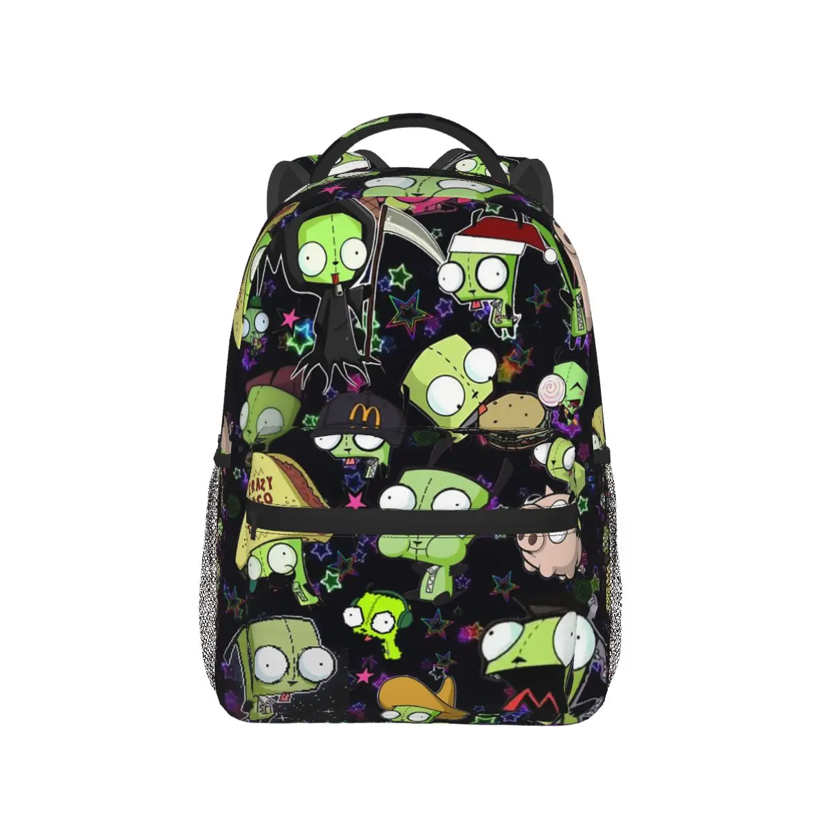 Invader Zim Graphic Backpack Hot Sale Daypack Large Capacity Children BookBag School Bag Shoulder Bags for Men Women