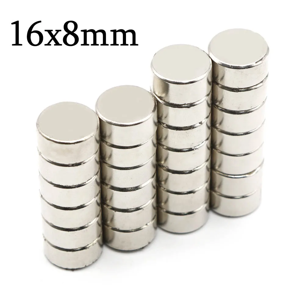 

16mmx8mm Super Strong Round Neodymium Magnet Powerful Magnets N35 small Permanent Magnetic NdfeB Refrigerator Magnet 16x8
