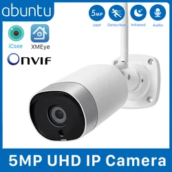 ABUNTU 5MP IP Camera Wifi Audio Outdoor H.265 Metal Bullet CCTV Security Camera ICSEE APP 4MP Color Night Vision XMeye Camera