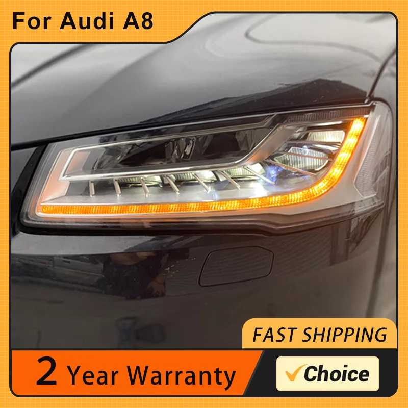 Car Lights LED Headlights For Audi A8 headlight assembly new upgraded high configuration full LED matrix W12 S8 A8L headlights