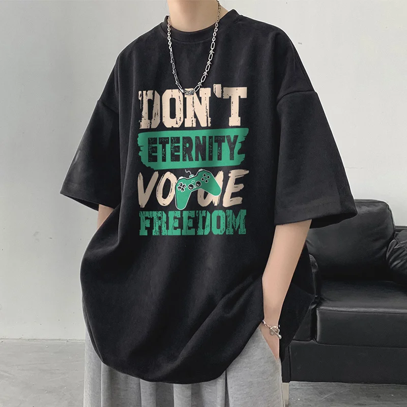 

Motorcycle Versatile Loose Casual Summer New Men's and Women's T-Shirts Are Relaxed, Lazy and Fashionable