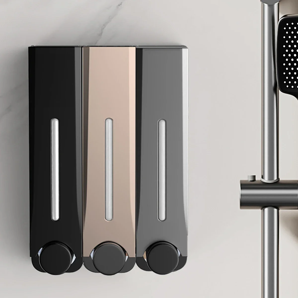 For 500ML soap dispenser wall mounted manual press soap box hand soap bottle large capacity shampoo shower gel bottle