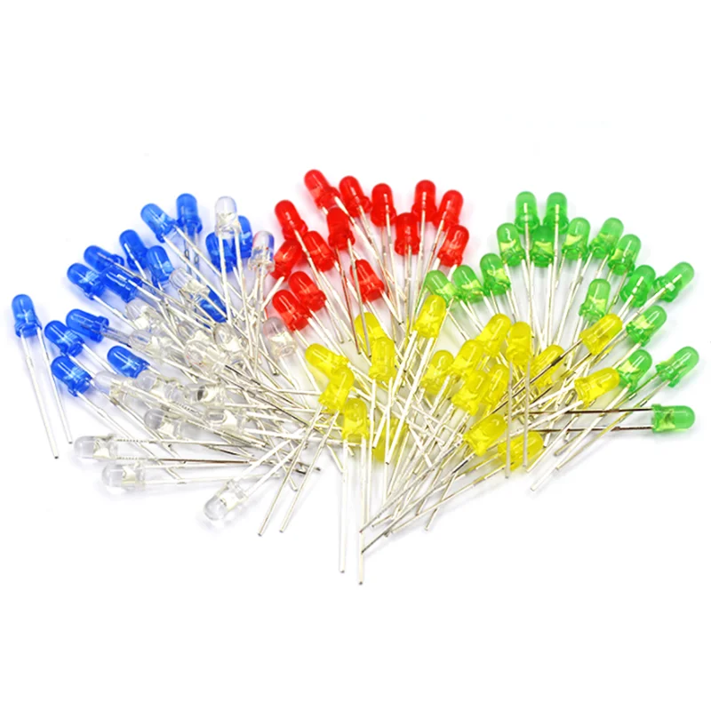 1000PCS LED Durchmesser 3mm 5mm LED Perle Blase F3 F5 Rot Grün Gelb Blau Weiß