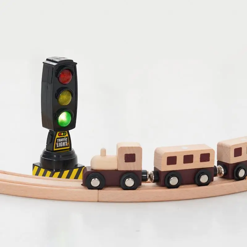 1Pcs Traffic Signal Model Road For Kids Simulation Traffic Light Toy Train Scene Decoration DIY Accessories