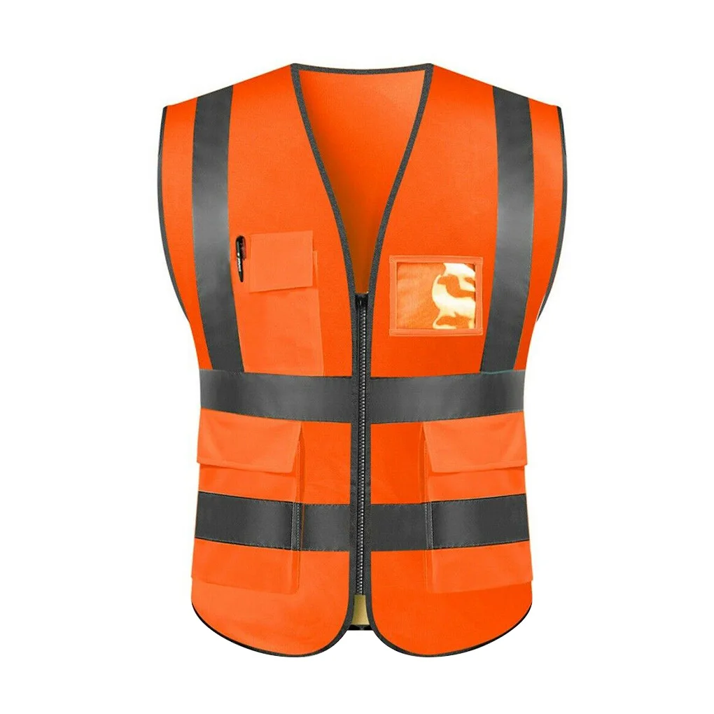 Women Men Night Work Reflective Vest Construction Traffic Breathable Mesh Workwear B Type