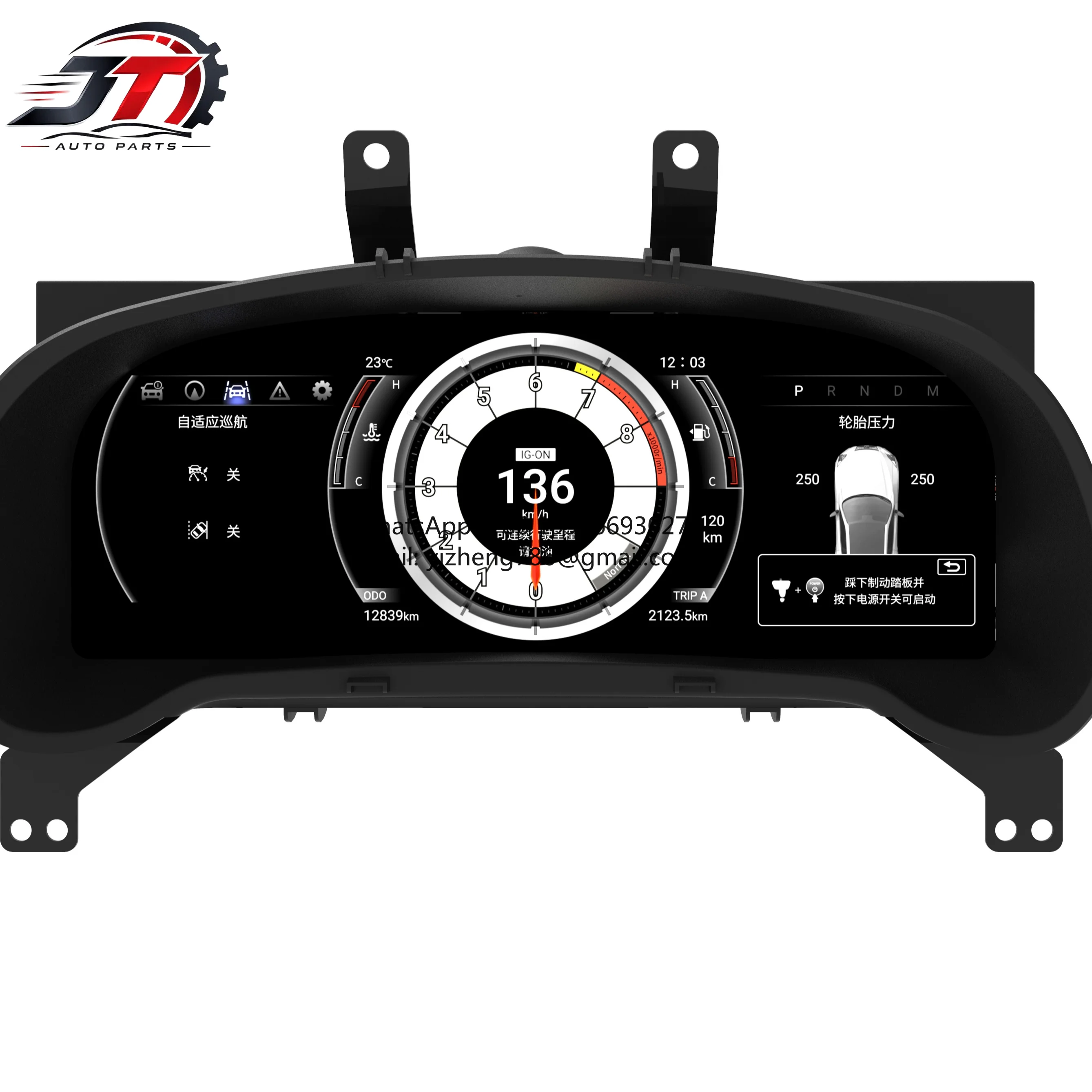 JT WEIJUNPRO Digital Cluster Instrument LCD Dashboard Virtual Cockpit Panel USB Stereo CD Player For Lexus For RX SERIES 1-Year