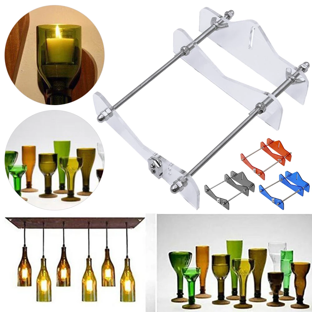 Glass Sculptures Cutter Machine Adjustable Glass Cutter Bundle DIY for Wine Beer Liquor Whiskey Champagne