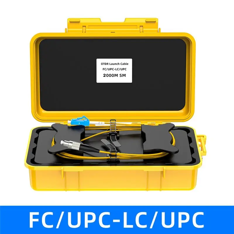 DT23 OTDR Dead Zone Eliminator Fiber Rings for Launch Cable Box 2km FC/UPC-for LC/UPC for Fiber Optic Testing